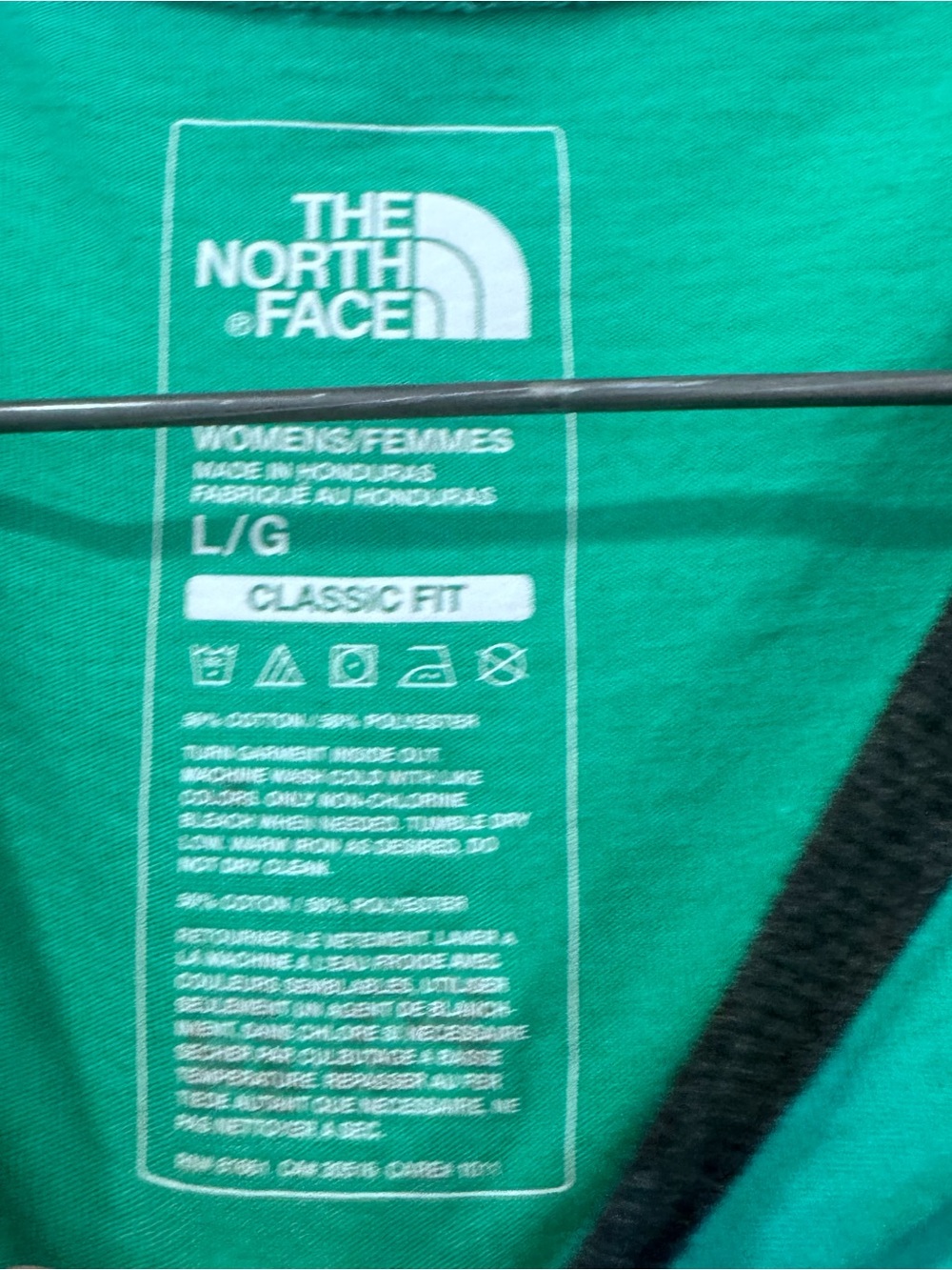 North Face Womens Green Black/gray 3/4 Sleeve Graphic T-Shirt Size Large VW Bus - Picture 4 of 4